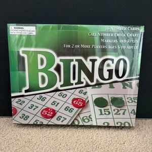 Bingo Game Set 16 Number Cards Markers Call Number Check Chart NEW SEALED